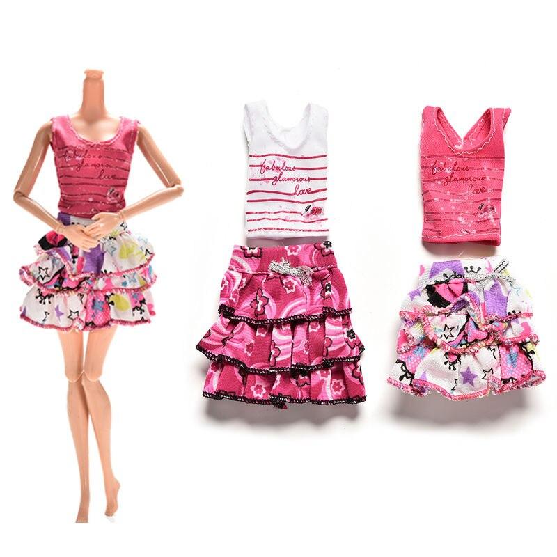Fashion Doll Clothes - Ruffled Skirt and Top Toys My Moppet Shop 