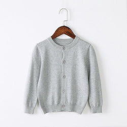 Girls Cardigan Sweater School Uniform - Gray Clothing My Moppet Shop Gray 4T United States