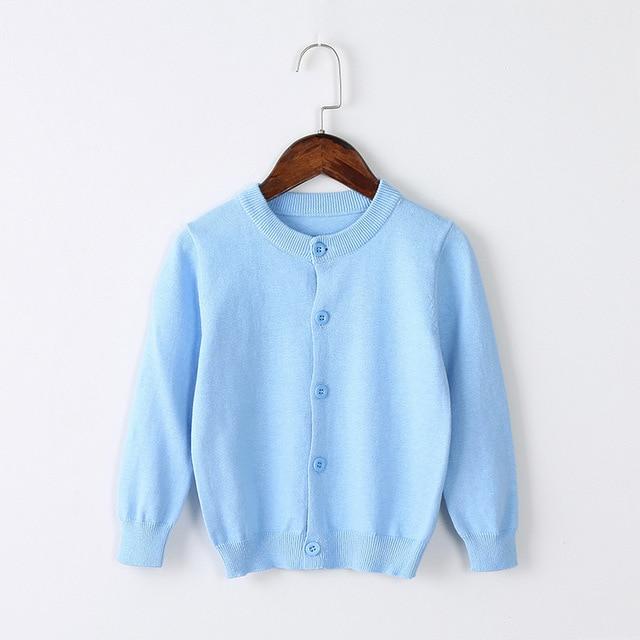 Girls Cardigan Sweater School Uniform - Sky Blue Clothing My Moppet Shop Blue 4T United States