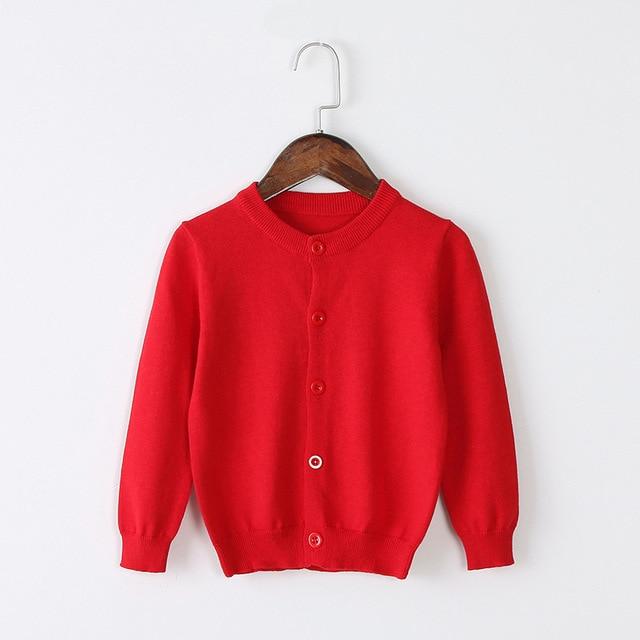 Girls Cardigan Sweater School Uniform - Paprika Red Clothing My Moppet Shop Red 4T United States