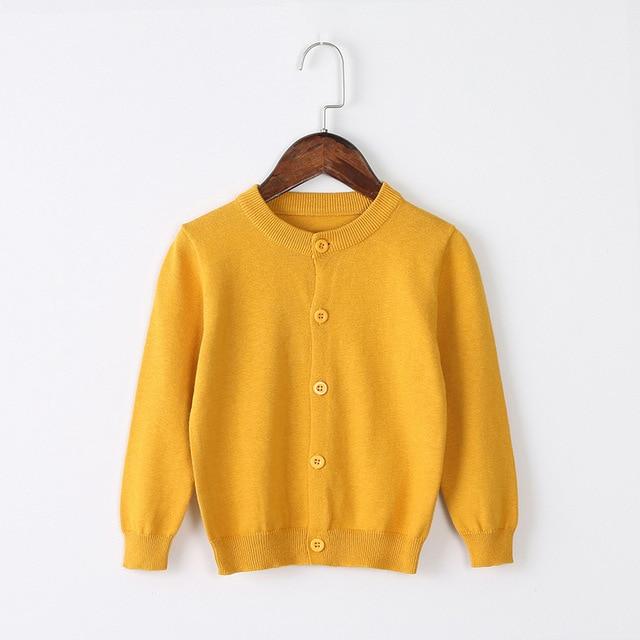 Girls Cardigan Sweater School Uniform - Marigold Clothing My Moppet Shop Yellow 4T United States
