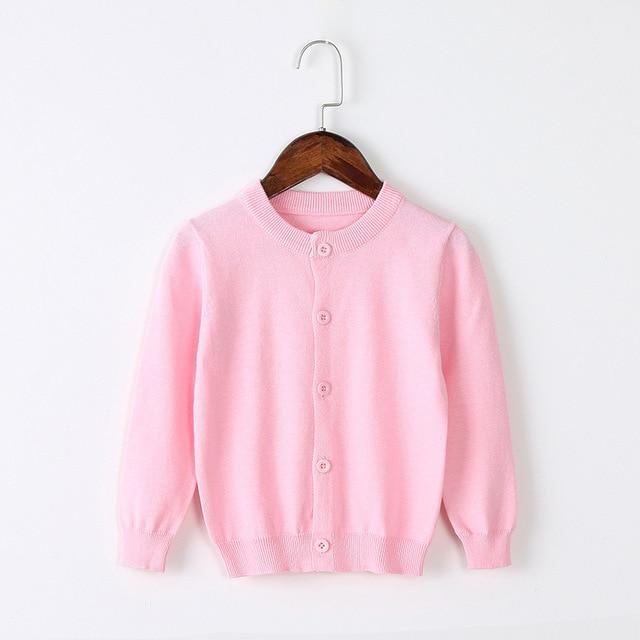 Girls Cardigan Sweater School Uniform - Soft Pink Clothing My Moppet Shop Pink 4T United States