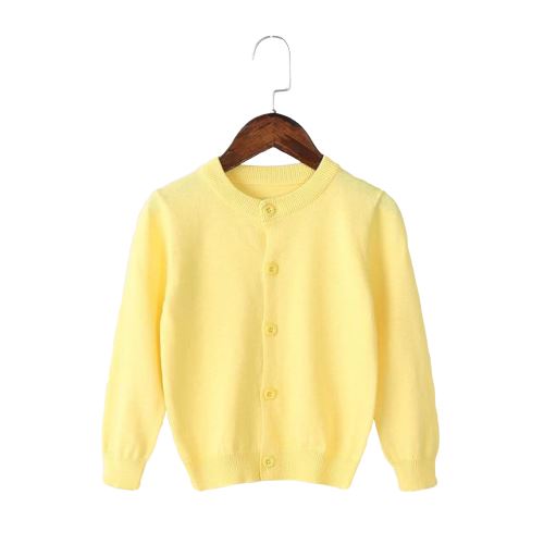Girls Cardigan Sweater School Uniform - Buttercup Yellow Clothing My Moppet Shop 