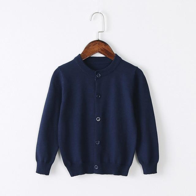 Girls Cardigan Sweater School Uniform - Navy Blue Clothing My Moppet Shop Navy 4T United States